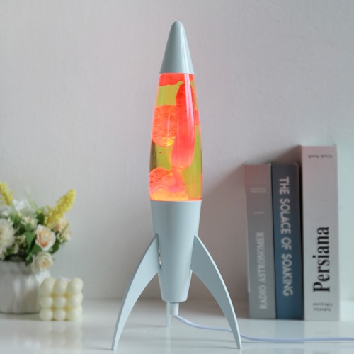 iTotal Lava Lamp - Rocket White/Yellow/Red