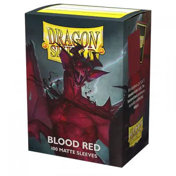 Dragon Shield Matte Clear Blood Red (100 ct)