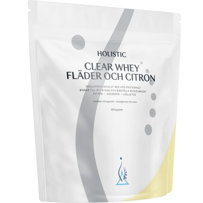 Holistic Clear Whey Protein, Fläder och Citron, 400 g