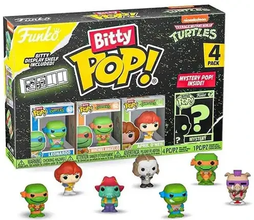 Bitty Pop! TMNT Series 1 - Leonardo, Michelangelo, April O'Neil + Mystery Mini Figur