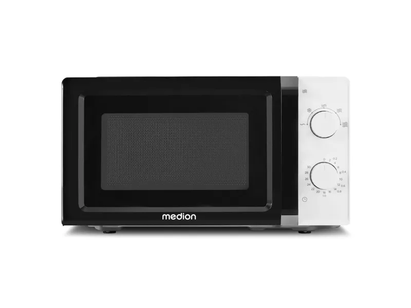 MEDION MD 11475, Bänkdiskmaskin, Enbart mikrovågsugn, 20 l, 700 W, Rotations-, Svart, Vit