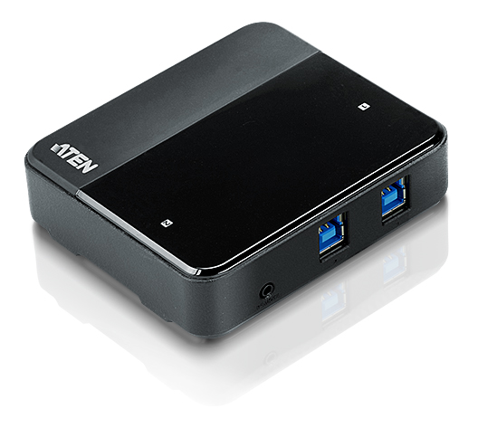 Aten USB 3.0 hubb för 2 datorer, 4xUSB A hona, 2xUSB B hona, svart, bild 4