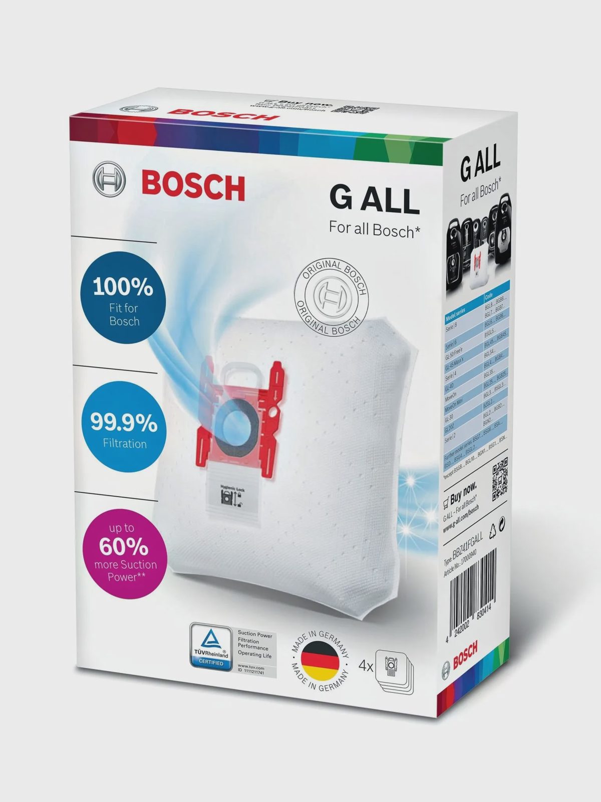 Bosch BBZ41FGALL dammpåse, 4 st