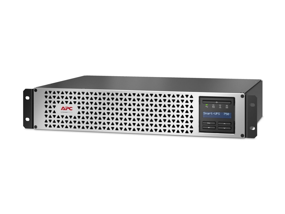 APC Smart-UPS SMT Li-Ion 750VA/600W LCD, Short Depth, rackmonterbar 2U, Line-Interactive