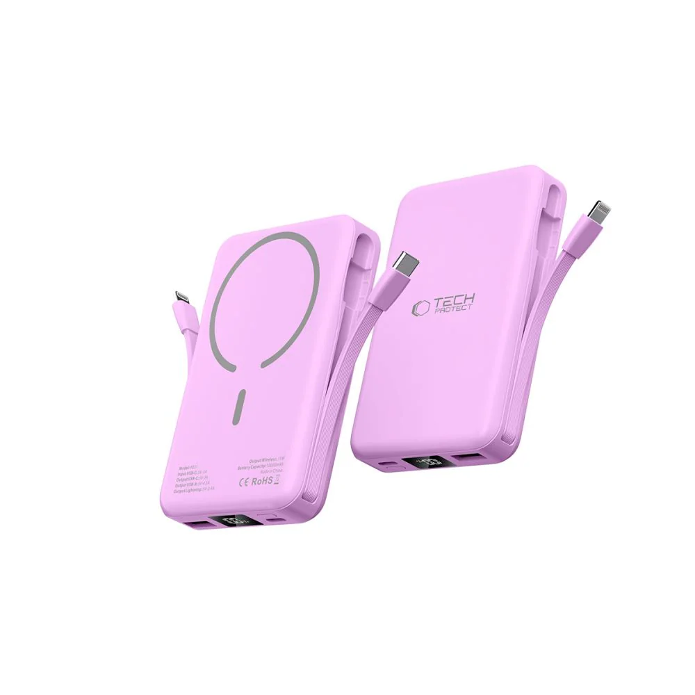 Tech-Protect PB31 MagSafe 10000mAH Power Bank - Lila, bild 4