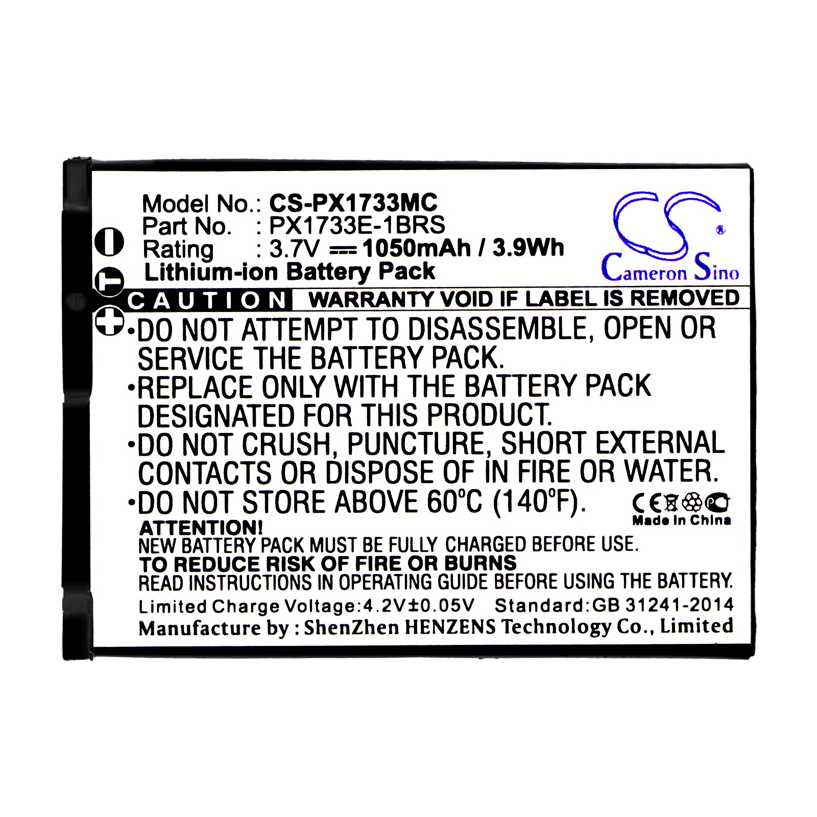 Batteri till Kamera för Toshiba Camileo S30, Camileo S30 HD, PA3893U-1CAM, bild 2