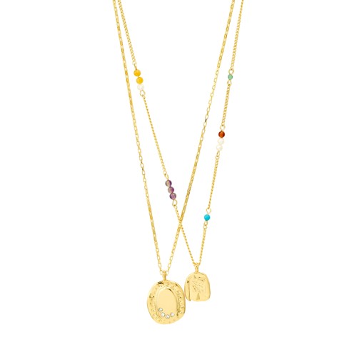 PILGRIM - HERE Necklace - Gold Plated - 38/40 cm + 12 cm Extension