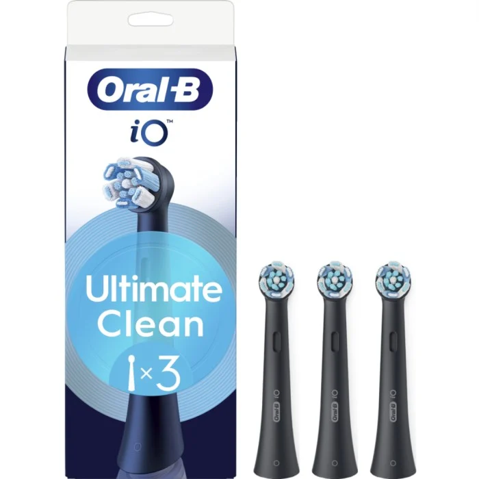 Oral-B iO Ultimate Clean borsthuvuden 3 st, svart