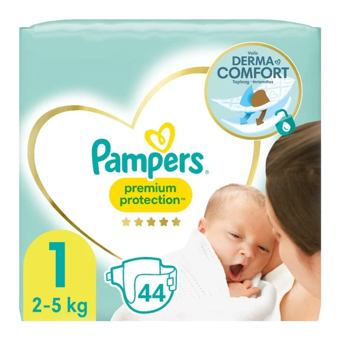 Pampers Premium Protection blöjor S1 2-5 kg 44 st