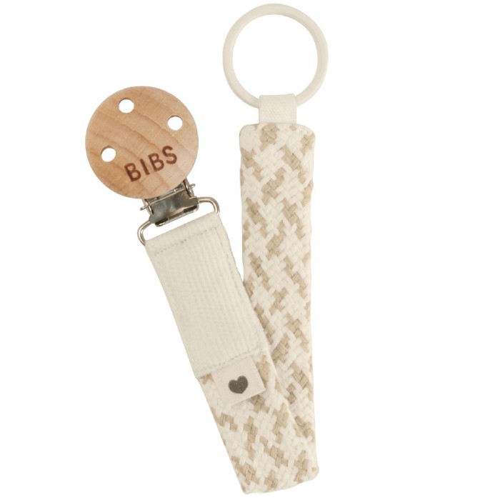 BIBS Paci Braid Napphållare Ivory/Vanilla