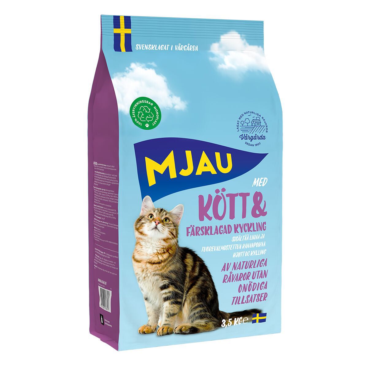 Mjau Köttsmak Torrfoder till Katt