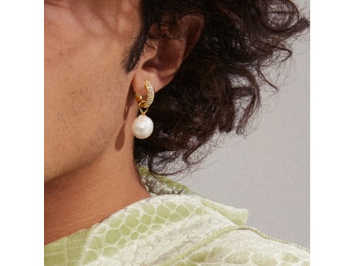 PILGRIM - EDELE Pearl Earrings - Gold-Plated - 30 mm, bild 2