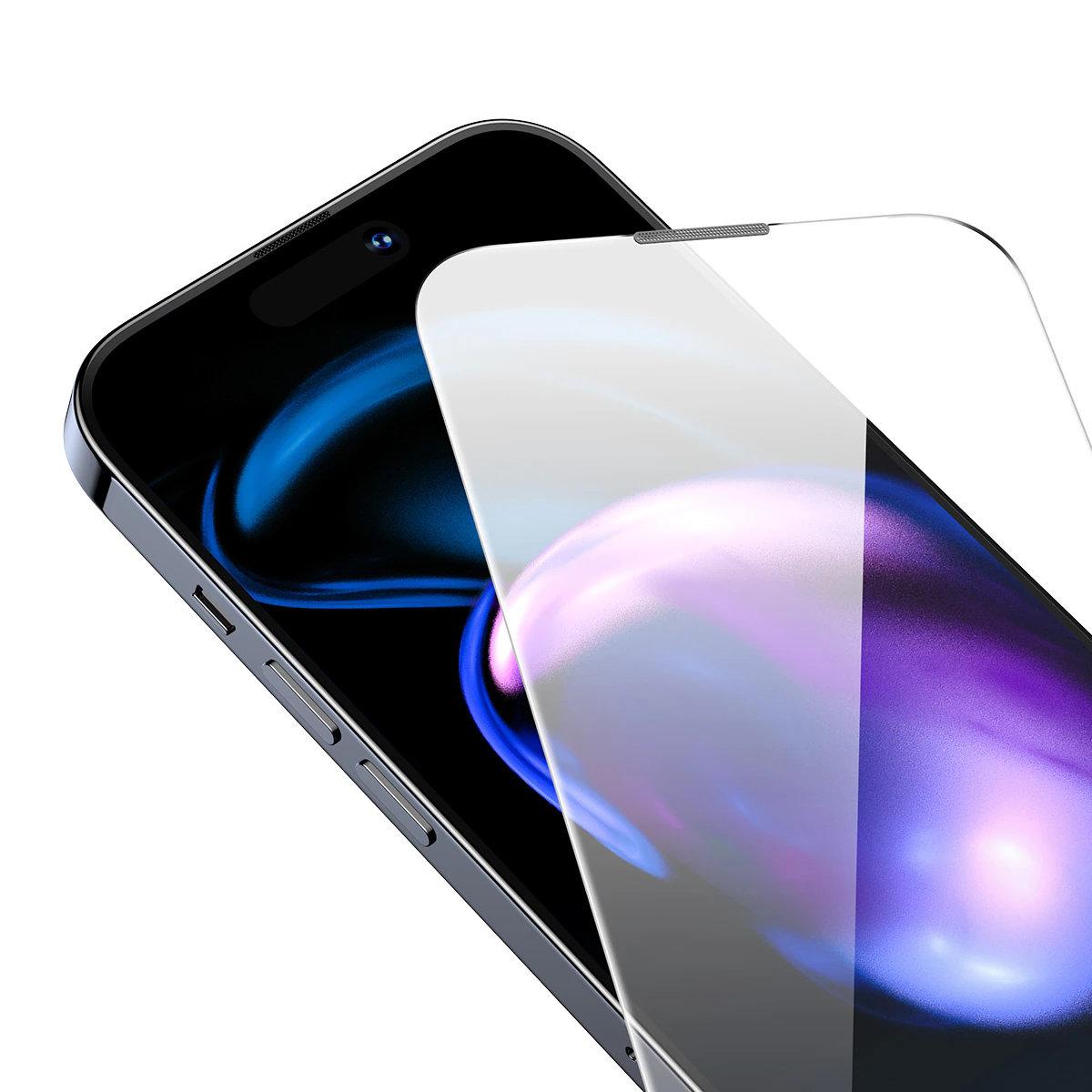 Baseus Härdat glas för helskärm för iPhone 14 Pro med högtalarskydd 0,3 mm + monteringsram, bild 5