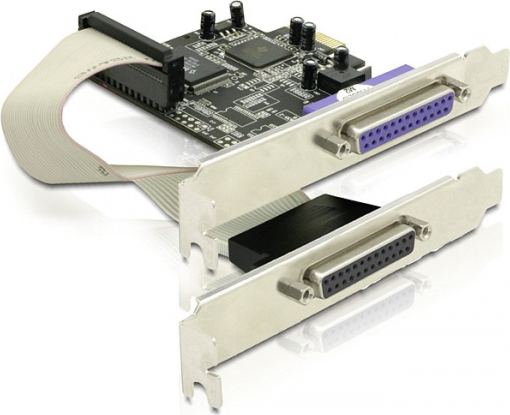 DeLOCK PCI-Express x1 kort, Parallell, 2xDB25ho, bild 3