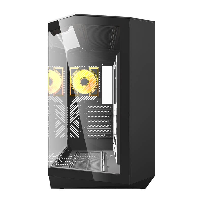 Darkflash Computer Case DY470 4 fans (black) - Chassi - Miditower - Svart, bild 5