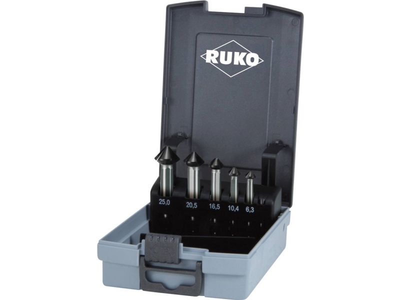 RUKO ULTIMATECUT 102791PRO försänkningssats 5 delar - 6,3 / 10,4 / 12,4 / 16,5 / 20,5 / 25 mm cylindrisk skaft - 1 set