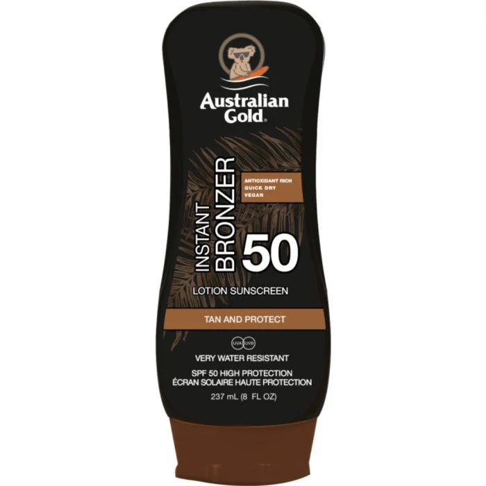 Australian Gold SPF50 Lotion With Bronzer 237 ml