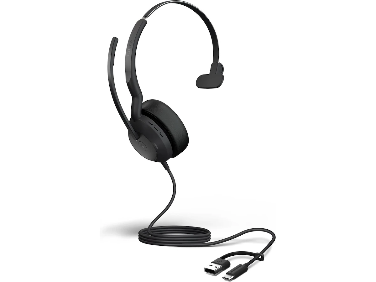 Jabra Evolve2 50 USB-C/A UC Mono Svart, bild 2