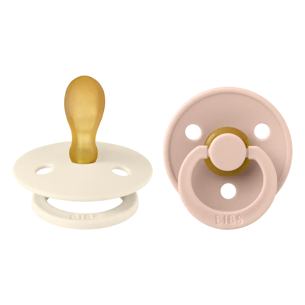 BIBS Colour Pacifier Latex stl2 Symmetrical Ivory/Blush, 2 st, bild 3