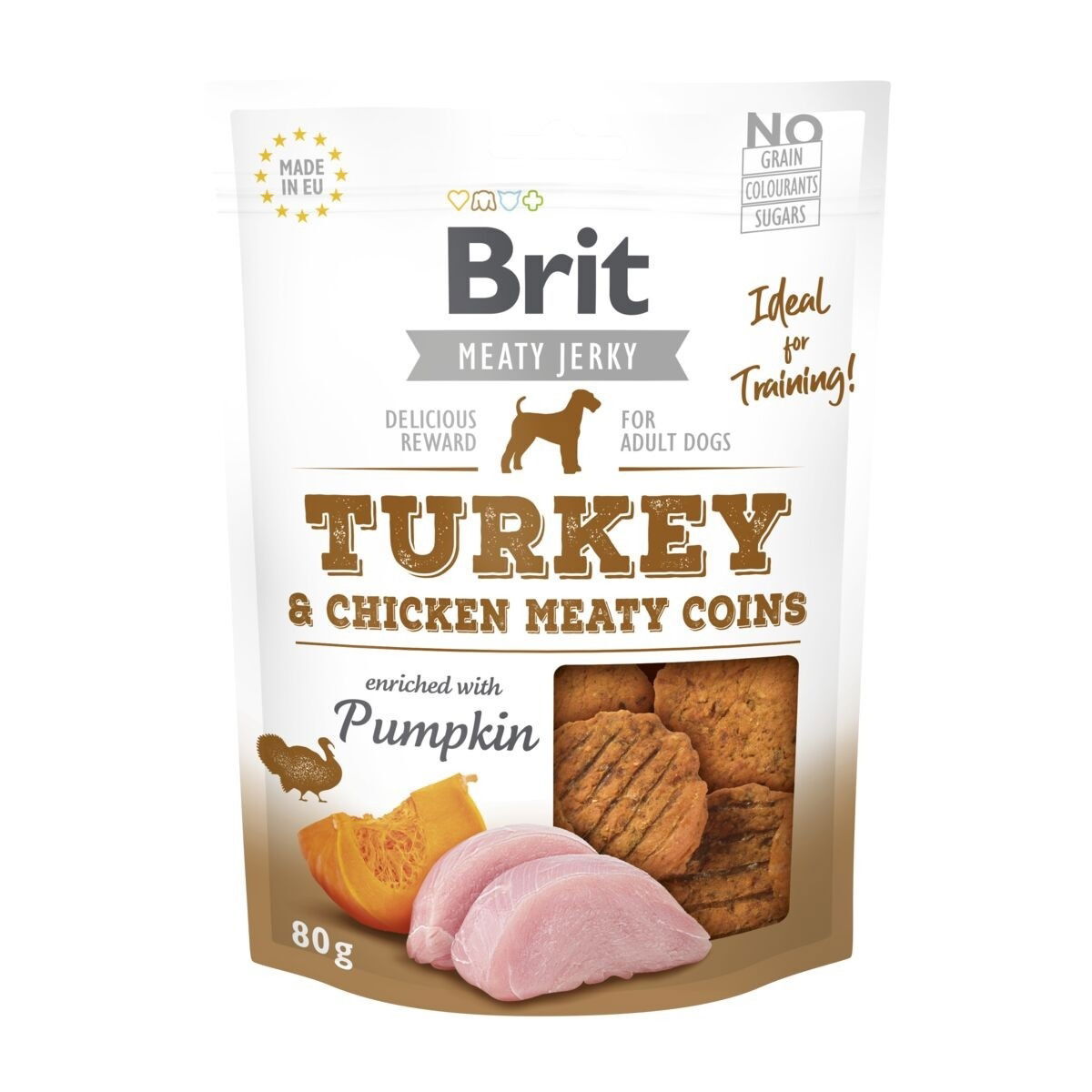 Brit Care Meaty Jerky Coins Turkey 80 g