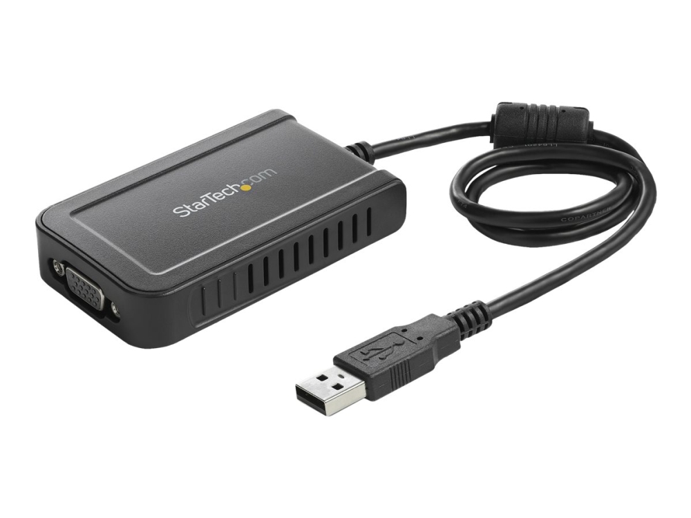 StarTech USB till VGA-adapter - 1920x1200 - USB/VGA-adapter - TAA-kompatibel - USB (hane) till HD-15 (VGA) (hona) - USB 2.0 - 50 cm - 1920 x 1200 (WUXGA) stöd - grå - för P/N: MXT101MM