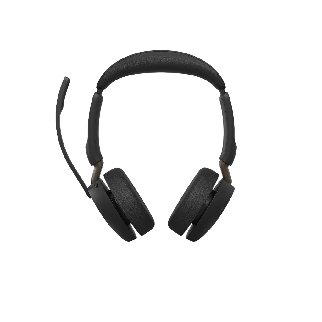 Jabra Evolve3 65 UC Stereo - Headset - på örat - Bluetooth - trådlös, kabelansluten - aktiv brusradering - USB-C via Bluetooth-adapter, USB-C - med laddningsställ - Optimerad för UC, Zoomcertifierad, Works With Google Meet, MFi-certifierad, bild 3