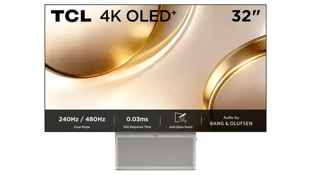 TCL OLED+ 32X3A 32"/OLED/240Hz/0.03ms gamingskärm Molnguld