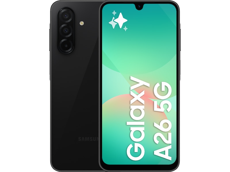 Samsung Galaxy A26 5G 128 GB Enterprise, 6.7" sAMOLED 120Hz, 50/8/2/13 Mpixel kamera, Dual SIM, MicroSD, Android - Svart, bild 3