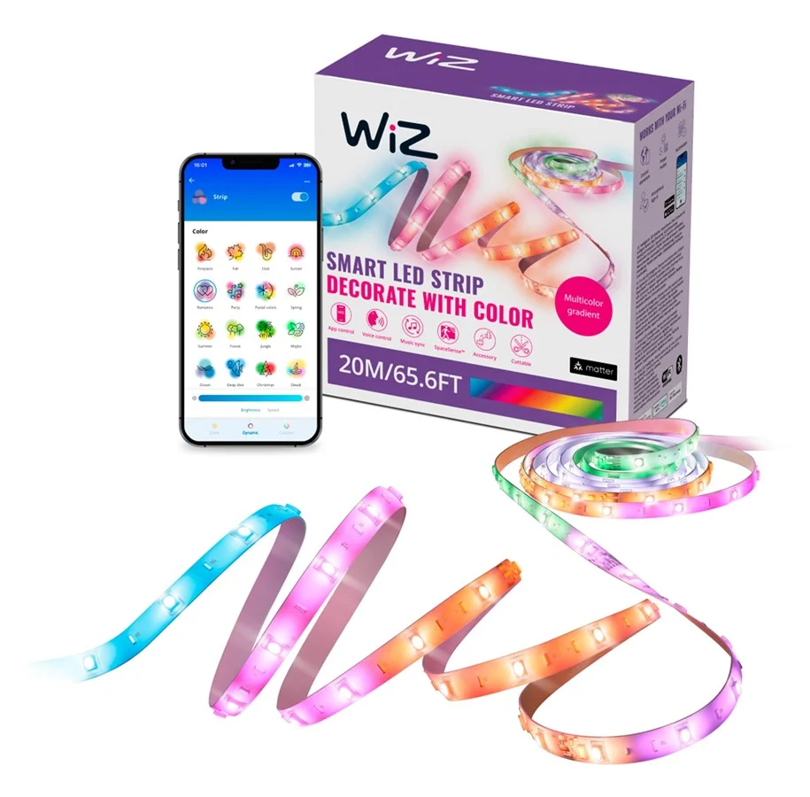 WiZ RGBIC LED-slinga 20 m, bild 2