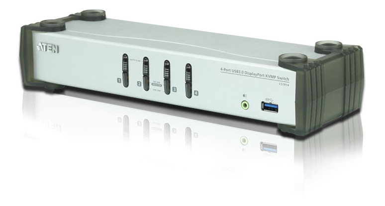 Systemswitch Aten CS1914-AT-G, 4-vägs KVM, Displayport 4K@30Hz, USB 3.0, bild 2