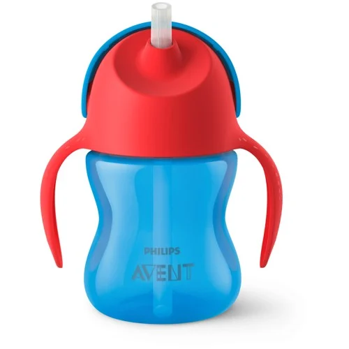Philips Avent Sugrörsmugg Bendy Blå & Röd 200 ml, bild 3