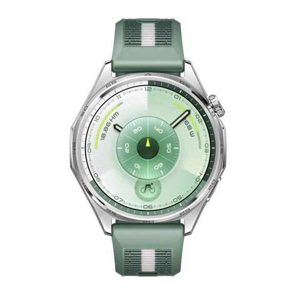 HUAWEI WATCH GT 6 46 mm smartwatch, silver/grön
