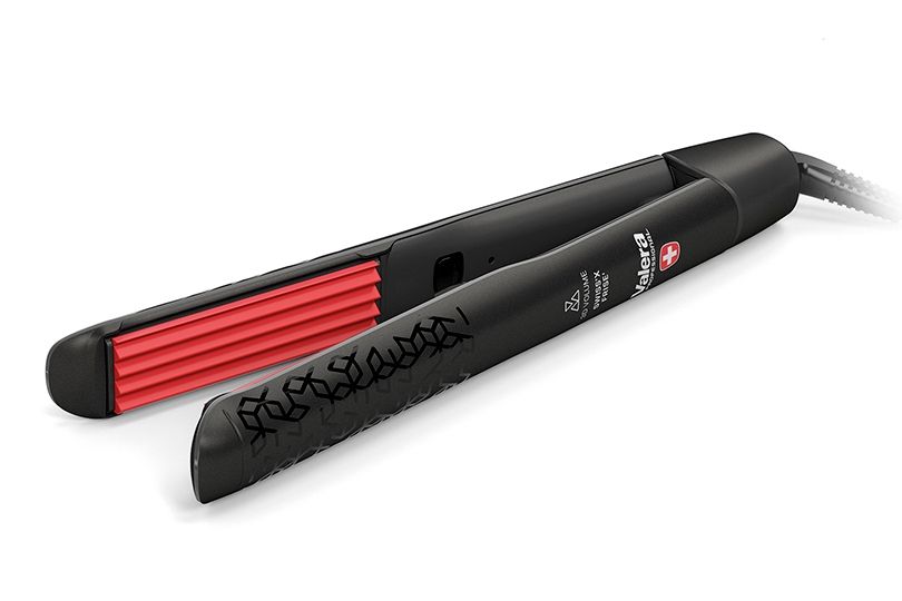 Valera VAL000092443, Curlingjärn med textur, Hot, 230 °C, Svart, Keramisk turmalin, 3 m
