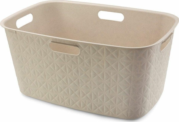 Curver tvättkorg SoftTex kräm 45L