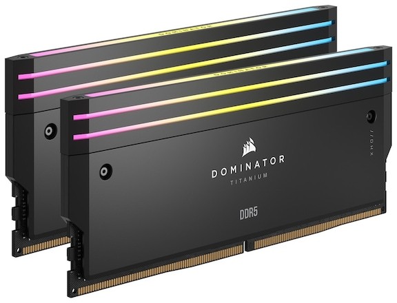 32 GB (2x16GB) DDR5-7000 Corsair Dominator Titanium RGB CL34, Intel XMP - Svart, bild 3