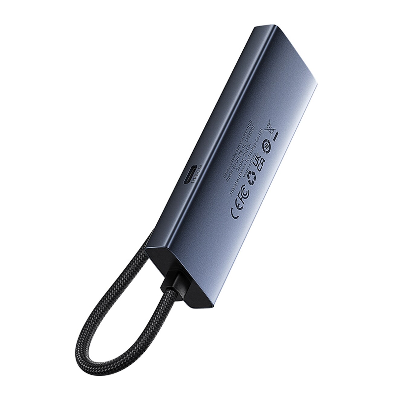 Baseus UltraJoy-serien USB-A-hubb, 4xUSB-A 3.0, 1xUSB-C 5 V – grå, bild 3