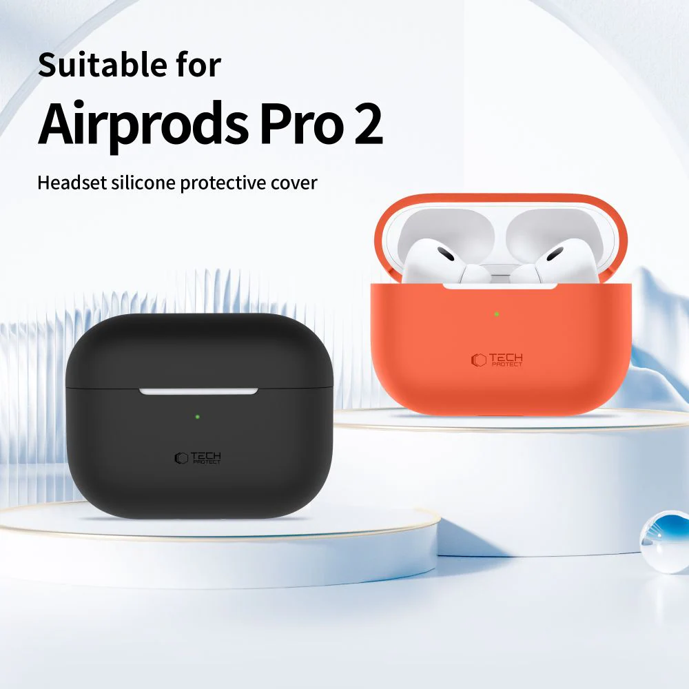 Tech-Protect silikonskal för Apple Airpods Pro 1/2 Crayon Grey, bild 3