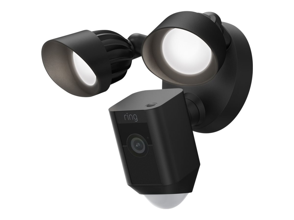 Ring Floodlight Cam Wired Plus övervakningskamera, svart