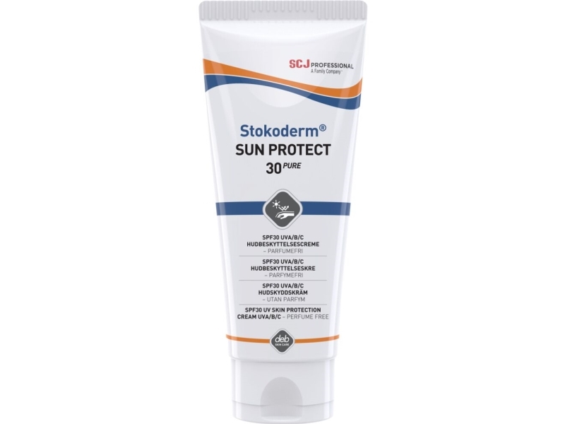 Solkräm SCJ Professional Stokoderm Sun Protect 30 PURE, 100 ml, vattentålig, utan parfym - (12 st), bild 2