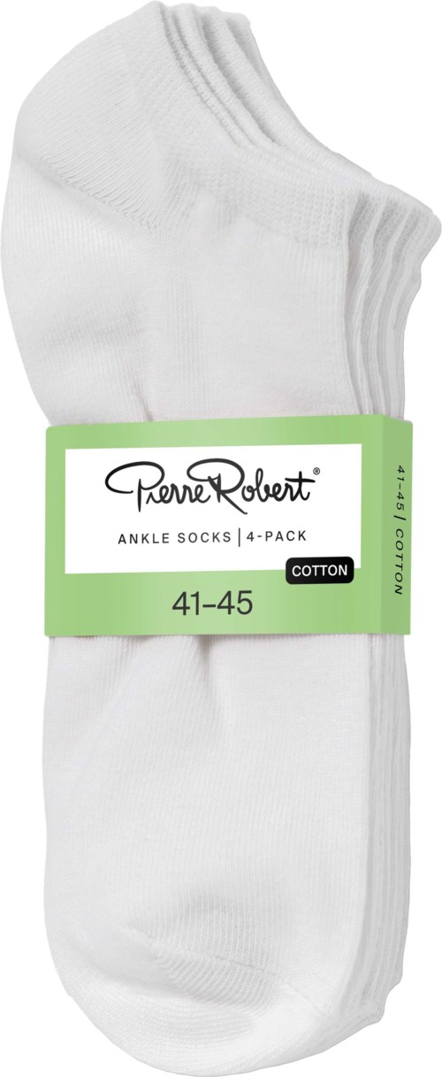 Pierre Robert Ankle Socks Cotton X4 White 41-45
