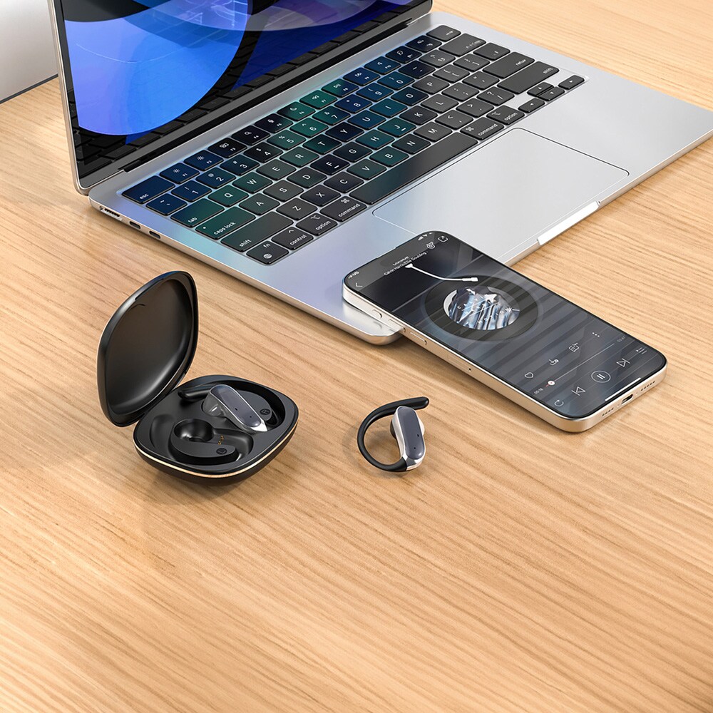 Dudao U17Z Bluetooth 5.3 OWS Headphones with Ear Hooks - Black, bild 2