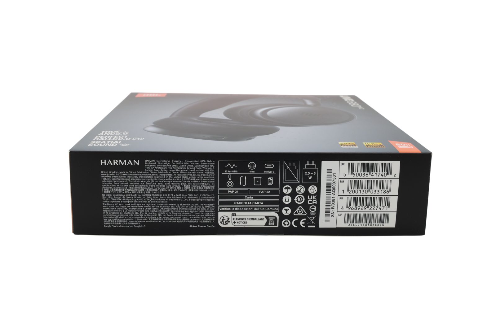 JBL Live 680NC trådlösa on-ear ANC-hörlurar, svart, bild 2