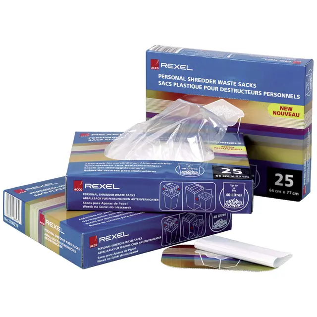 Rexel AS100 shredder waste plastic bags (40 l)