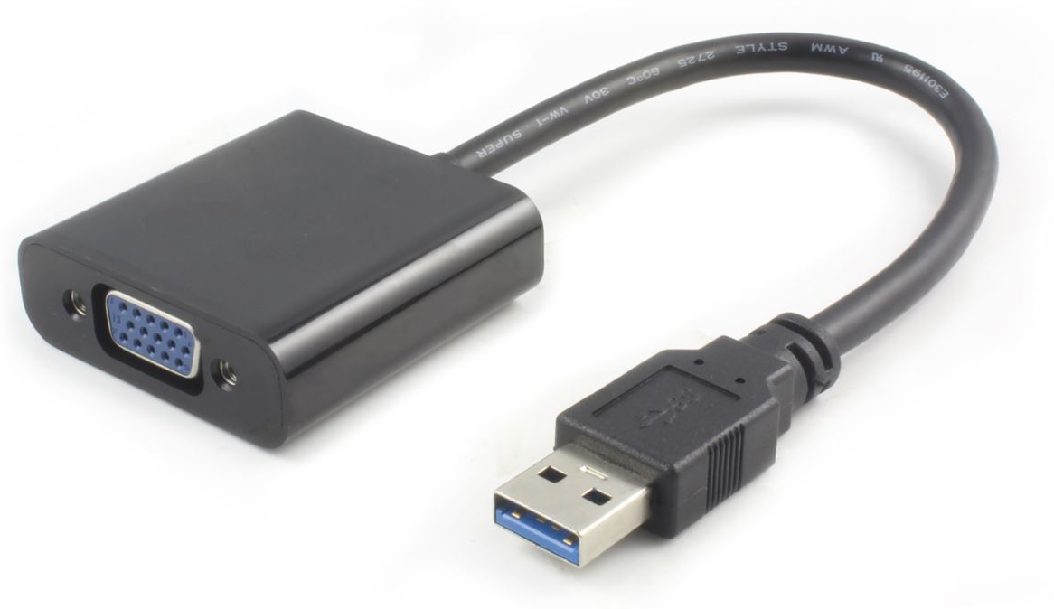 Adapter MicroConnect, USB 3.0 till VGA, 1080p - Svart, bild 2