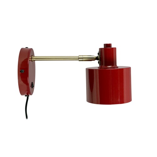 Dyberg-Larsen - Ocean Wall Lamp - Dark Red/Brass