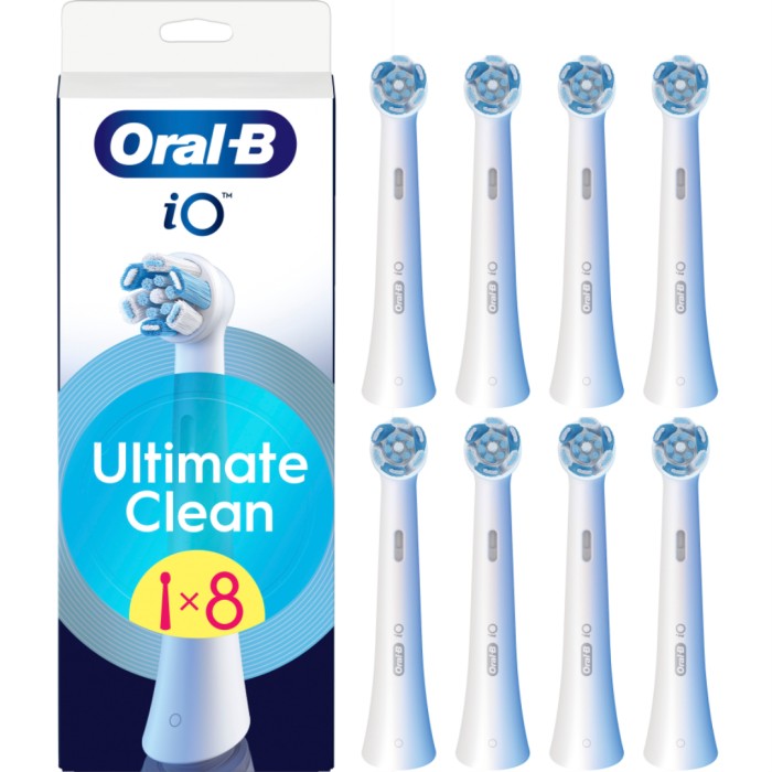Oral-B iO Ultimate Clean borsthuvuden 8 st, vita