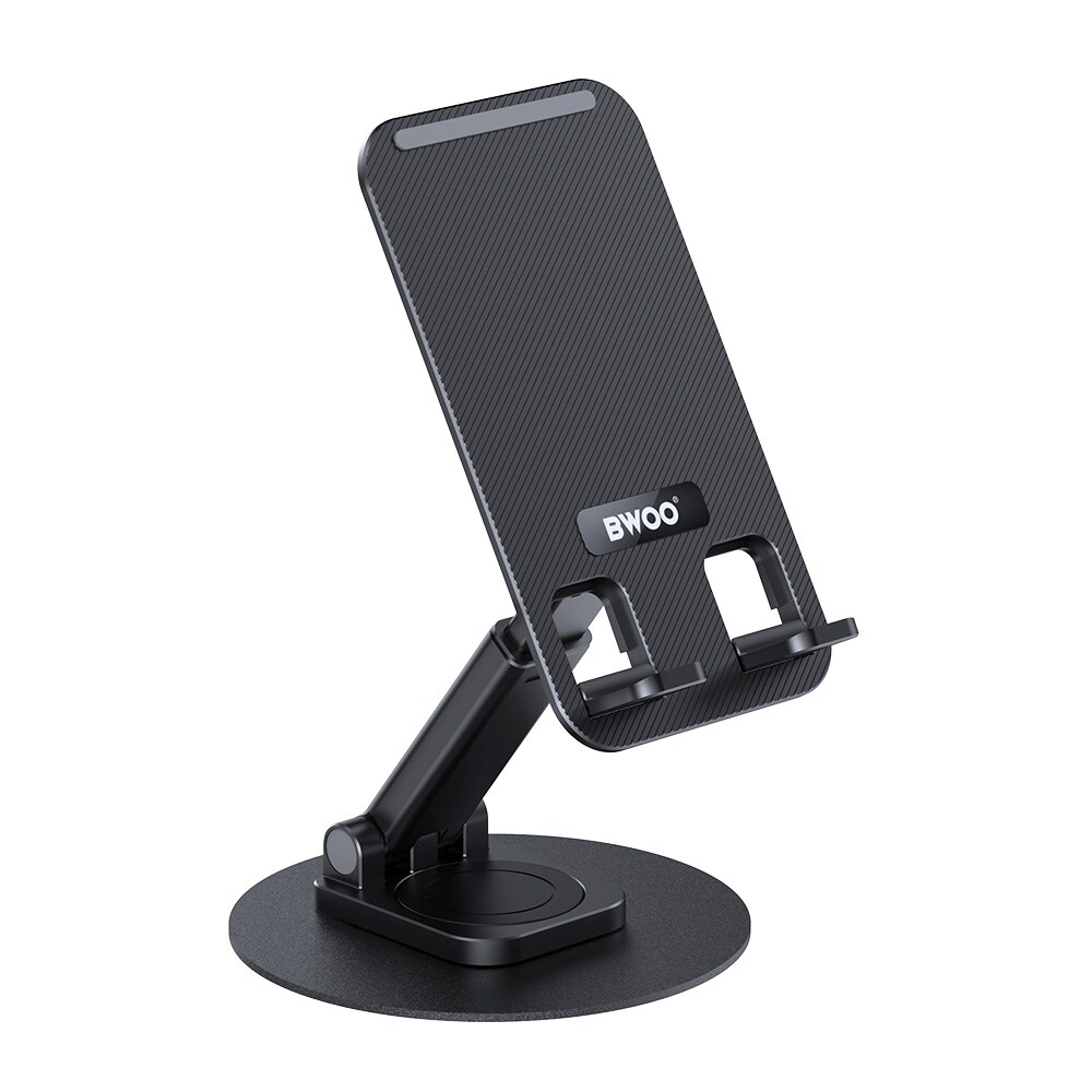 Roterande bordsställ för smartphone / mobilställ bord / telefonhållare bord 360° - Svart, bild 2