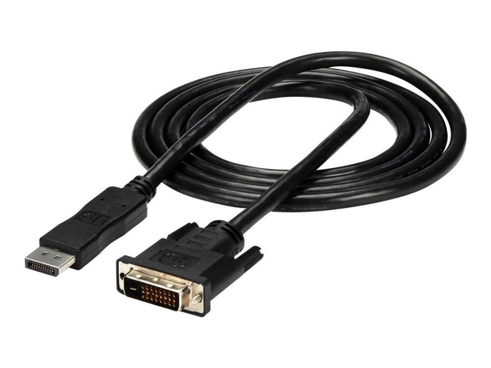 DisplayPort till DVI-D-kabel, StarTech, 1080@60Hz, 1,8 meter - Svart