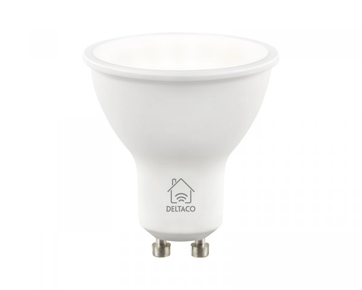 Deltaco Smart Home Smart Lampa GU10 WiFI, White CCTC, Dimbar