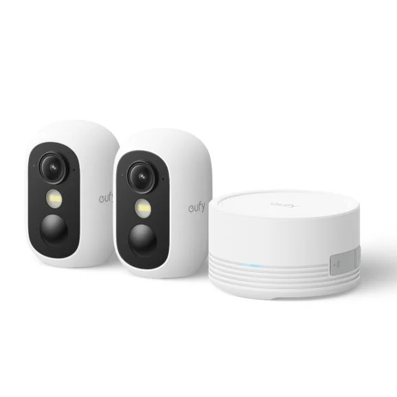 Eufy eufyCam C35 säkerhetskamera + HomeBase Mini (vit, 2-pack), bild 5